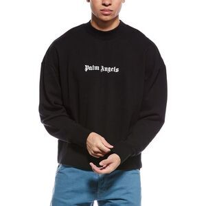 Palm Angels Mens  Crewneck Sweatshirt, Black